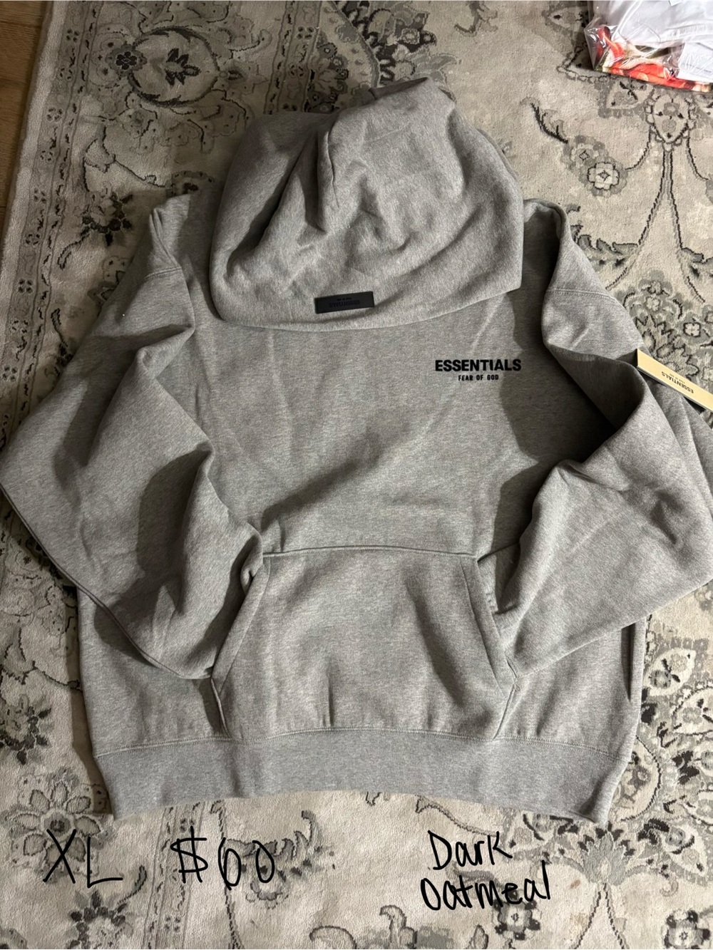 Essentials Crewneck Hoodie in Dark Oatmeal